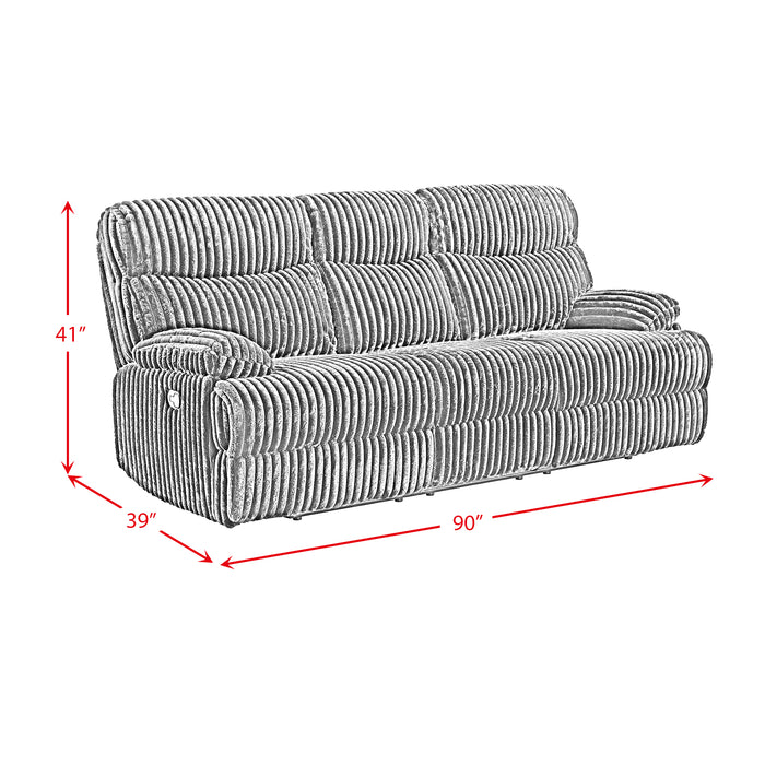 Admiral 2PC Living Room Set in Masis Black-Sofa & Loveseat