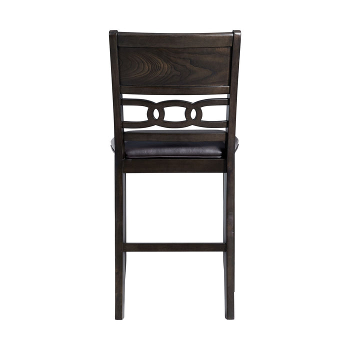 Amherst Counter Side Chair W/PU Cushion Dark Finish (2 Per Pack)