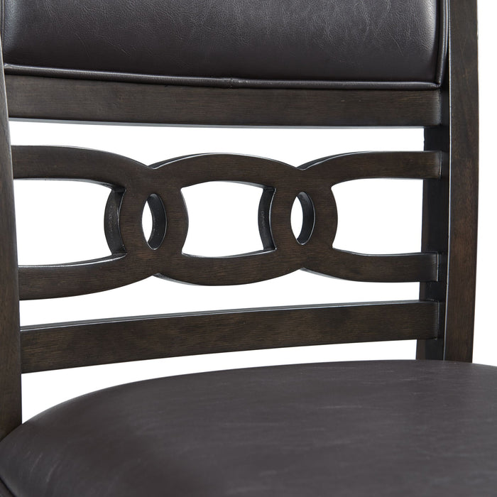 Amherst Counter Side Chair W/PU Cushion Dark Finish (2 Per Pack)
