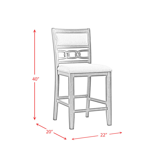 Amherst Counter Height Dining Set in Grey-Table & Four PU Chairs