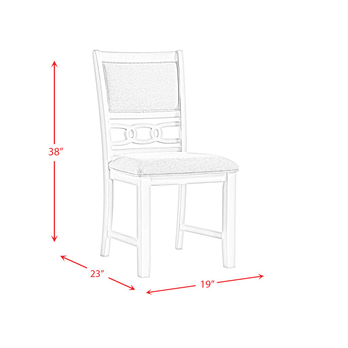 Amherst Dining Side Chair W/Fabric Cushion Side Stretcher Grey Finish (2 Per Pack)