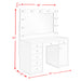 Amia Complete Dressing Table with Lightbulbs - Red Gate Home Furnishings (Ball Ground, GA)