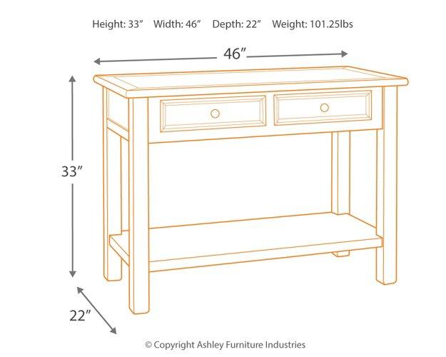 Bolanburg Sofa/Console Table - Red Gate Home Furnishings (Ball Ground, GA)