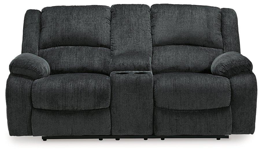 Draycoll Reclining Loveseat with Console - Red Gate Home Furnishings (Ball Ground, GA)