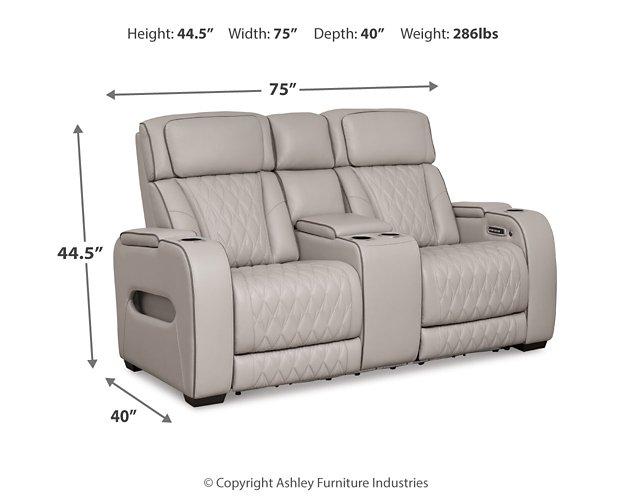 Boyington Power Reclining Loveseat with Console - Red Gate Home Furnishings (Ball Ground, GA)