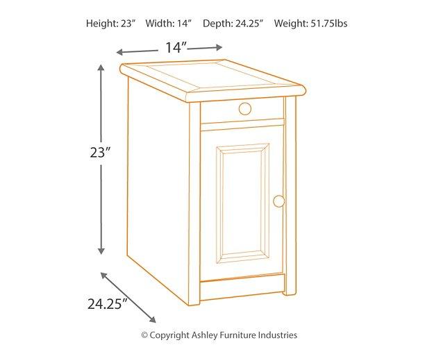 Bolanburg Chairside End Table with USB Ports & Outlets - Red Gate Home Furnishings (Ball Ground, GA)