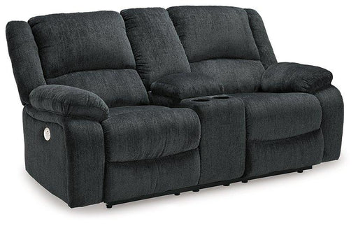 Draycoll Power Reclining Loveseat with Console - Red Gate Home Furnishings (Ball Ground, GA)