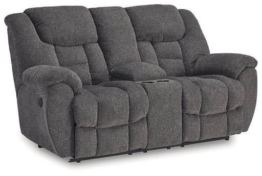 Foreside Reclining Loveseat with Console - Red Gate Home Furnishings (Ball Ground, GA)