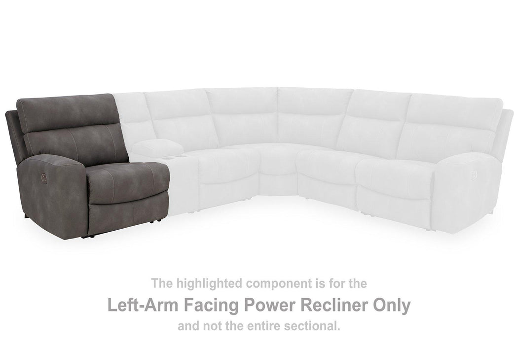 Next-Gen DuraPella Power Reclining Sectional Loveseat with Console - Red Gate Home Furnishings (Ball Ground, GA)
