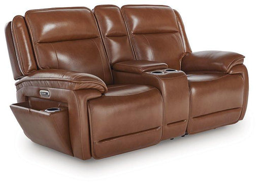 Healy Pier Power Reclining Loveseat with Console - Red Gate Home Furnishings (Ball Ground, GA)