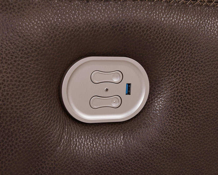 Alessandro Power Reclining Loveseat with Console - Red Gate Home Furnishings (Ball Ground, GA)