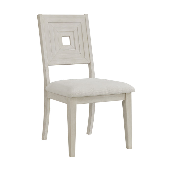 Avalanche Standard Height Dining Set in Antique White-Table and Four Chairs