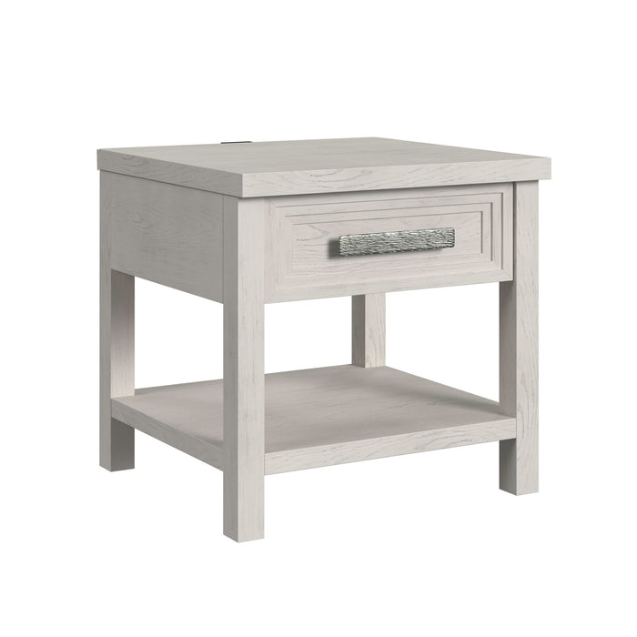Avalanche 2PC Occasional Table Set in Antique White-Coffee Table & End Table