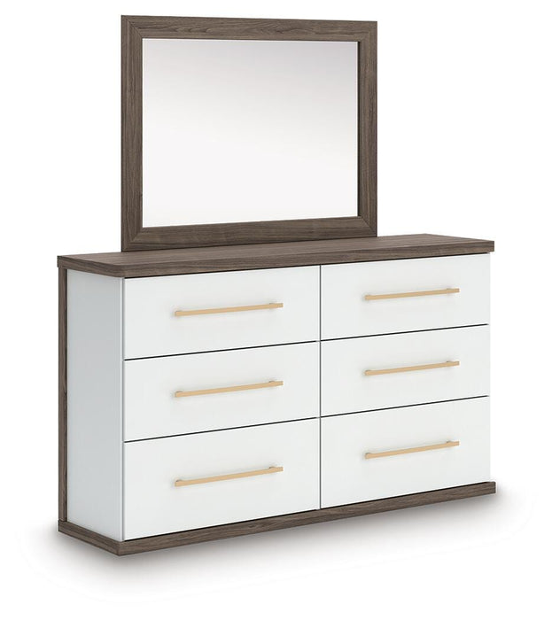 Kendanport Dresser and Mirror - Red Gate Home Furnishings (Ball Ground, GA)