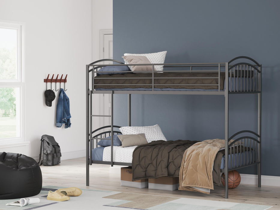 Lanceburg Bunk Bed with Ladder - Red Gate Home Furnishings (Ball Ground, GA)