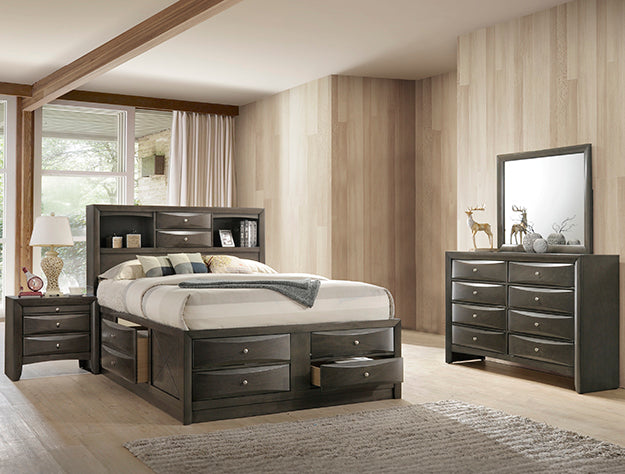 EMILY KING CAPTAINS BED HB/FB GREY