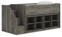 Frandern Loft Bed with Bookcase Storage - Red Gate Home Furnishings (Ball Ground, GA)