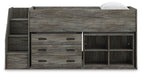 Frandern Loft Bed with Bookcase and Drawer Storage - Red Gate Home Furnishings (Ball Ground, GA)