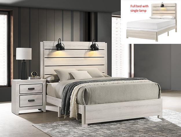 Carter Queen Platform Bed 1 Box White