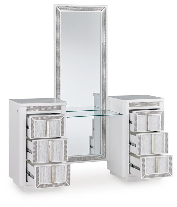 Chalanna Vanity with Mirror - Red Gate Home Furnishings (Ball Ground, GA)