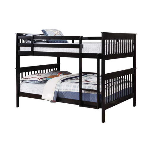 Chapman Full Over Full & Twin Over Full Bunk Bed Black & White - Red Gate Home Furnishings (Ball Ground, GA)