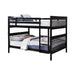 Chapman Full Over Full & Twin Over Full Bunk Bed Black & White - Red Gate Home Furnishings (Ball Ground, GA)