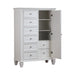 Sandy Beach 8-drawer Door Chest Storage Cream White - Red Gate Home Furnishings (Ball Ground, GA)
