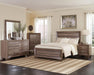 Kauffman California King, E.king, & Queen Panel Bed Washed Taupe - Red Gate Home Furnishings (Ball Ground, GA)
