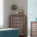 Kauffman 5-drawer Chest Washed Taupe - Red Gate Home Furnishings (Ball Ground, GA)
