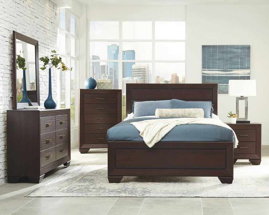 Kauffman California King, Eastren King, & Queen Panel Bed Dark Cocoa - Red Gate Home Furnishings (Ball Ground, GA)