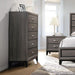 Watson 5-drawer Chest Grey Oak and Black - Red Gate Home Furnishings (Ball Ground, GA)