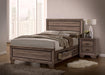 Kauffman California King, E.king, & Queen Panel Bed Washed Taupe - Red Gate Home Furnishings (Ball Ground, GA)