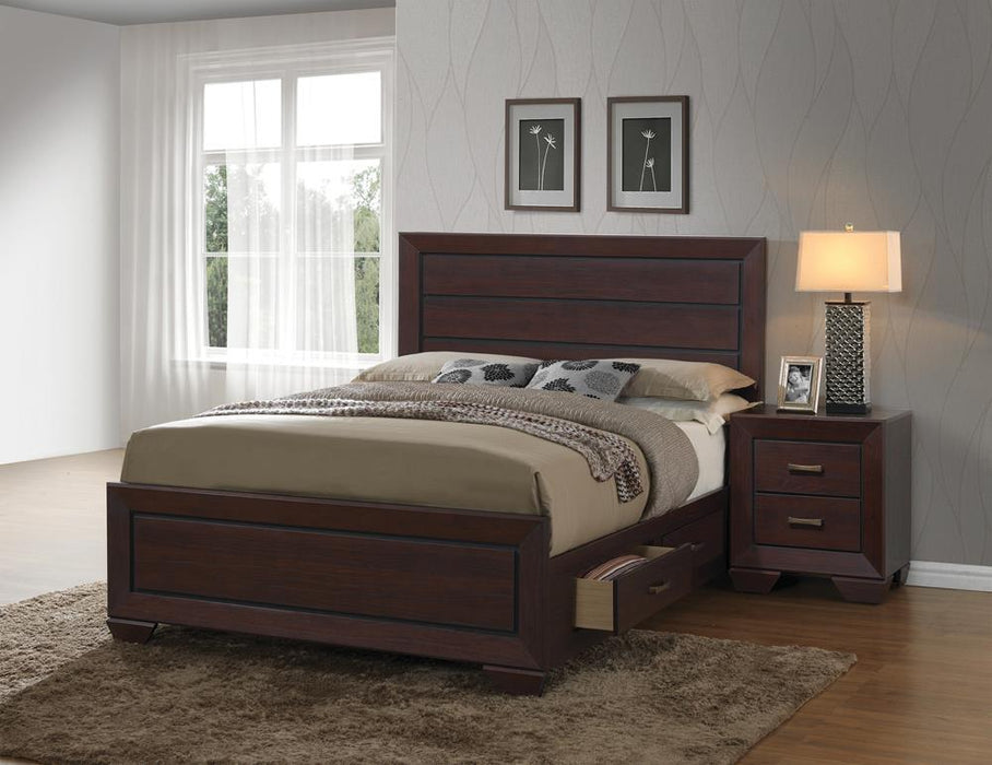 Kauffman California King, Eastren King, & Queen Panel Bed Dark Cocoa - Red Gate Home Furnishings (Ball Ground, GA)