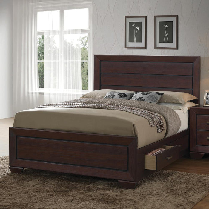 Kauffman California King, Eastren King, & Queen Panel Bed Dark Cocoa - Red Gate Home Furnishings (Ball Ground, GA)
