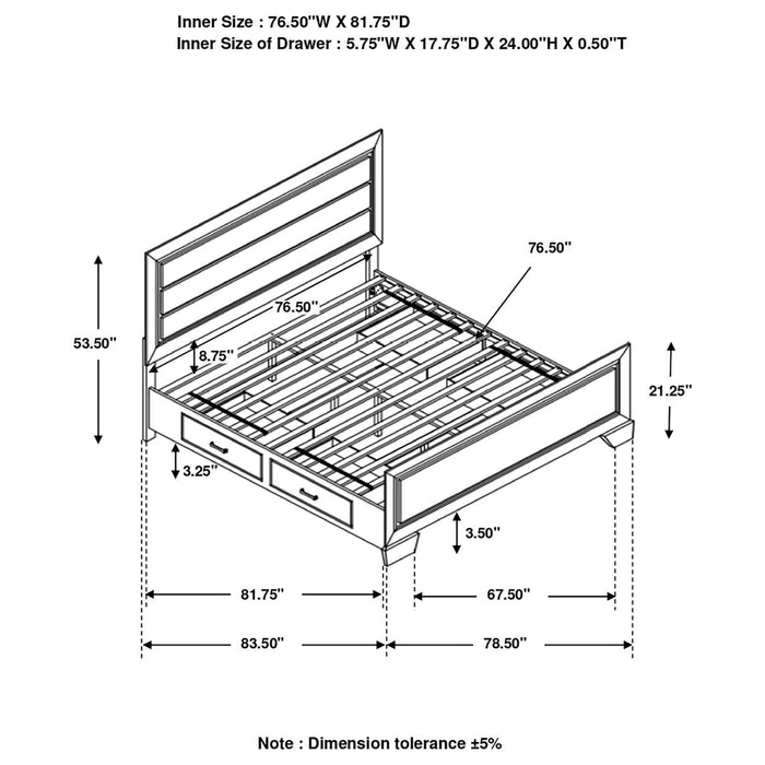 Kauffman California King, Eastren King, & Queen Panel Bed Dark Cocoa - Red Gate Home Furnishings (Ball Ground, GA)