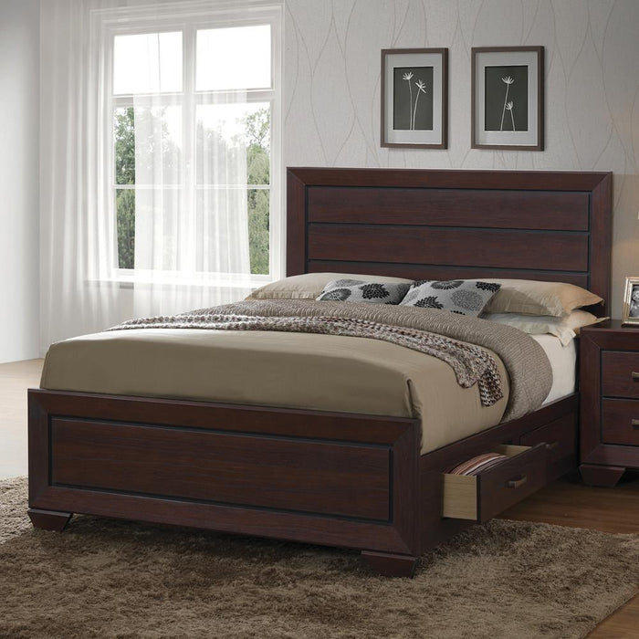 Kauffman California King, Eastren King, & Queen Panel Bed Dark Cocoa - Red Gate Home Furnishings (Ball Ground, GA)