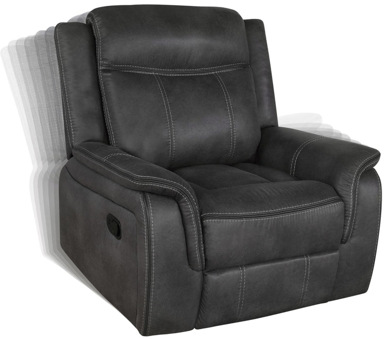 Lawrence Upholstered Tufted Back Glider Recliner