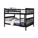 Chapman Full Over Full & Twin Over Full Bunk Bed Black & White - Red Gate Home Furnishings (Ball Ground, GA)