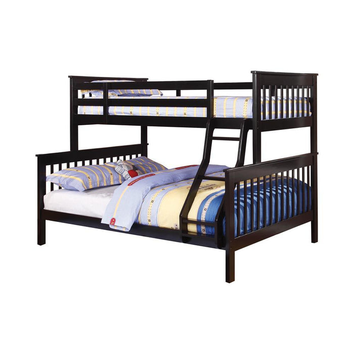 Chapman Full Over Full & Twin Over Full Bunk Bed Black & White - Red Gate Home Furnishings (Ball Ground, GA)