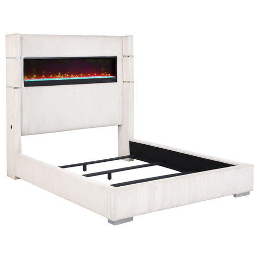Tisdall Wingback Bed with Flame Visualizer - Red Gate Home Furnishings (Ball Ground, GA)