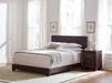 Dorian Upholstered California King, E.King, & Queen Bed Black, Brown, & Grey - Red Gate Home Furnishings (Ball Ground, GA)