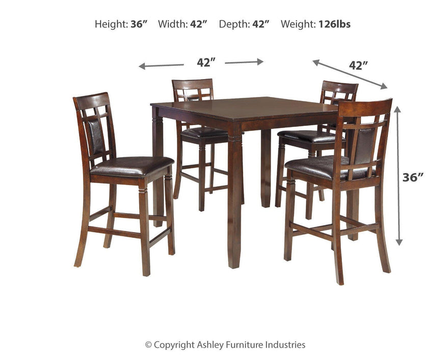 Bennox Counter Height Dining Table and Bar Stools (Set of 5) - Red Gate Home Furnishings (Ball Ground, GA)