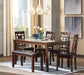 Bennox Dining Table and Chairs with Bench (Set of 6) - Red Gate Home Furnishings (Ball Ground, GA)
