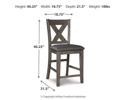 Caitbrook Counter Height Upholstered Bar Stool - Red Gate Home Furnishings (Ball Ground, GA)