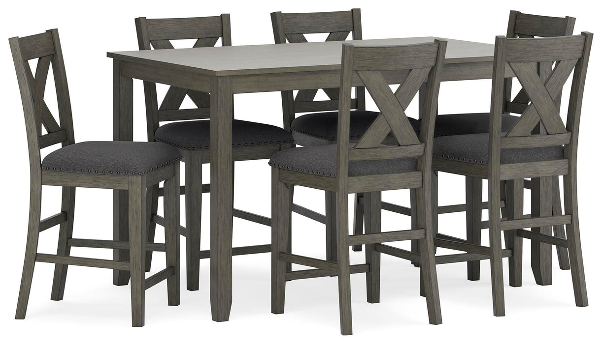 Caitbrook Counter Height Dining Table and Bar Stools (Set of 7) - Red Gate Home Furnishings (Ball Ground, GA)