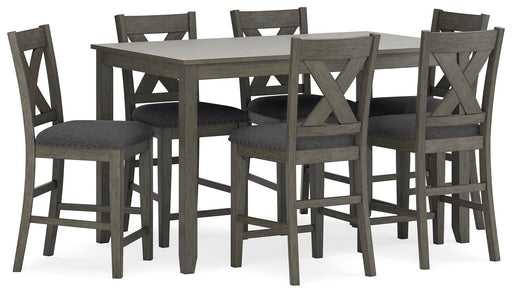 Caitbrook Counter Height Dining Table and Bar Stools (Set of 7) - Red Gate Home Furnishings (Ball Ground, GA)