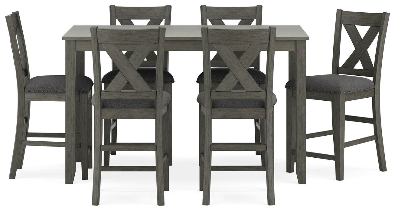 Caitbrook Counter Height Dining Table and Bar Stools (Set of 7) - Red Gate Home Furnishings (Ball Ground, GA)