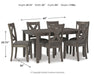Caitbrook Dining Table and Chairs (Set of 7) - Red Gate Home Furnishings (Ball Ground, GA)