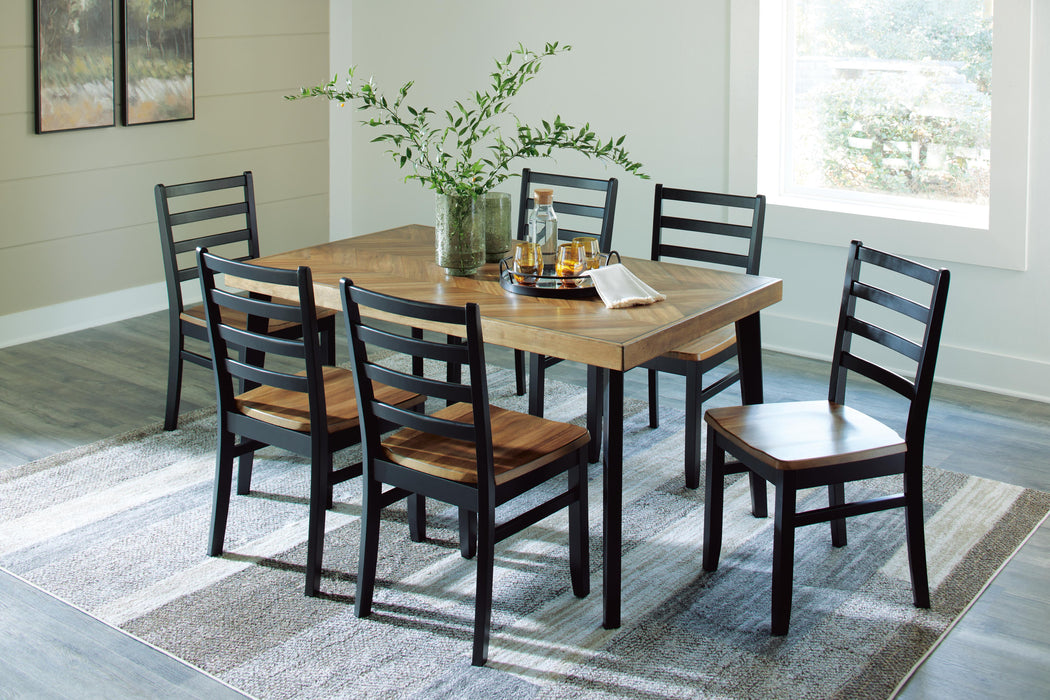 Blondon Dining Table and 6 Chairs (Set of 7) - Red Gate Home Furnishings (Ball Ground, GA)