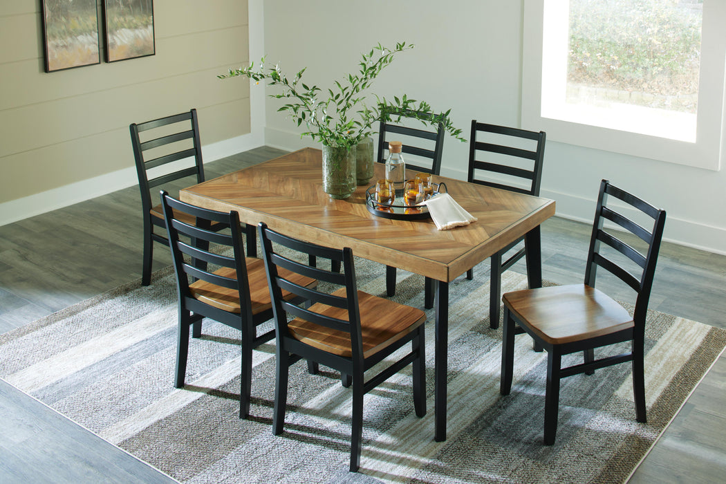 Blondon Dining Table and 6 Chairs (Set of 7) - Red Gate Home Furnishings (Ball Ground, GA)